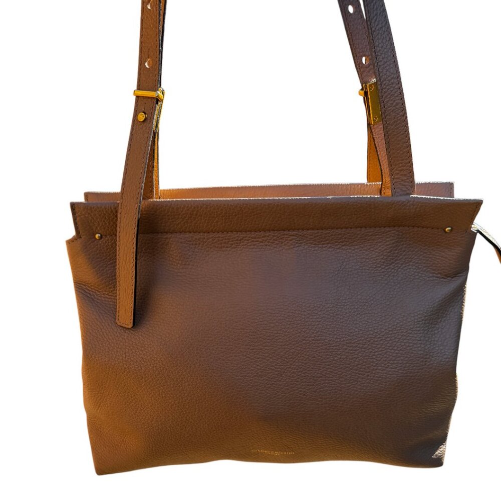 Giani Chiarini Matilde Italian Leather Tote Cognac Camel $385 Retail - Picture 14 of 14